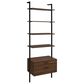 Coaster Owens 5-Shelf Storage Wall Bookcase in Walnut and Black, , large