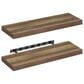 HOMLUX 35" Wall Mounted Floating Shelf with Invisible Brackets in Retro Brown (Set of 2), , large