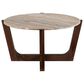 Ashley Tanidore Round Cocktail Table in Warm Brown, , large