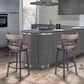 Blue River Titana 30" Swivel Barstool with Bandero Tobacco Cushion in Mineral, , large