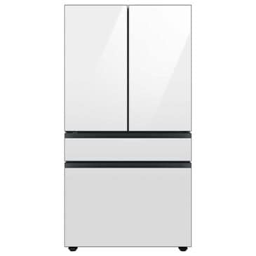 Samsung Bespoke 29 Cu. Ft. 4-Door French Door Refrigerator with Beverage Center in White Glass Panels, , large