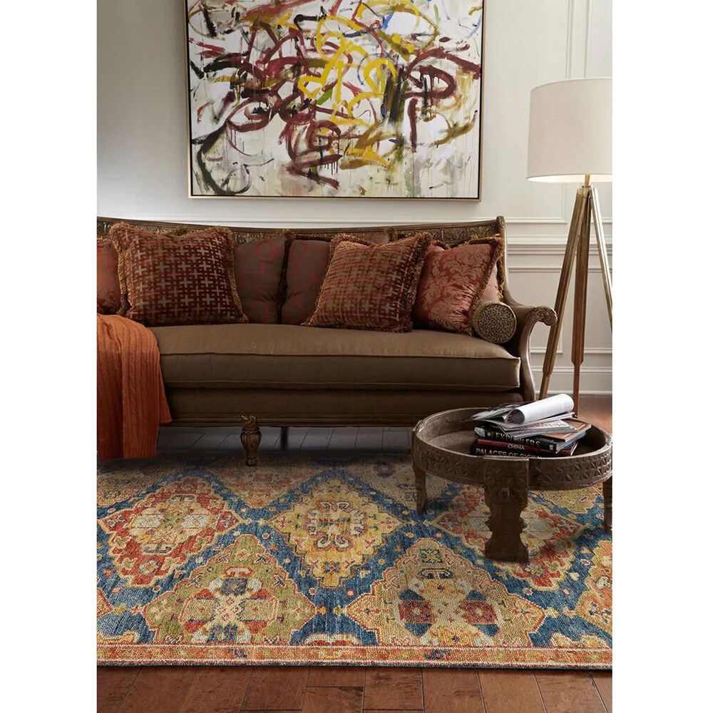 Capel Charise Kazak 10&#39; x 14&#39; Blue and Multicolor Area Rug, , large