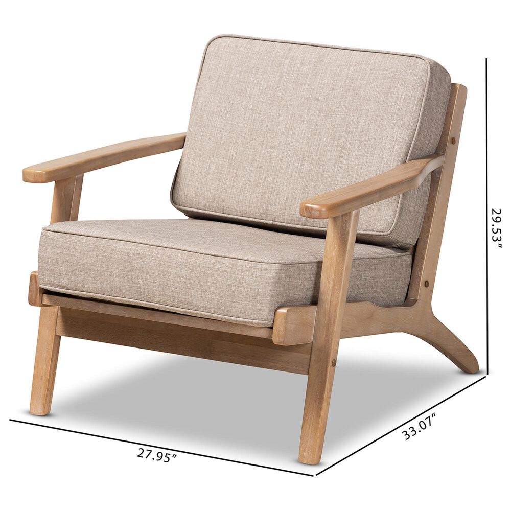 Baxton Studio Sigrid Arm Chair in Light Grey, , large