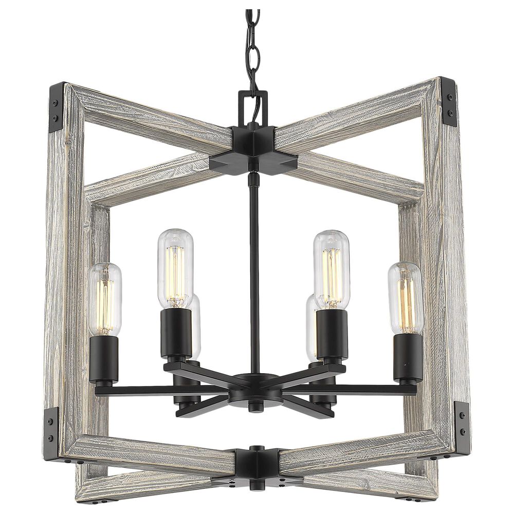 Golden Lighting Lowell 6-Light Chandelier in Matte Black, , large