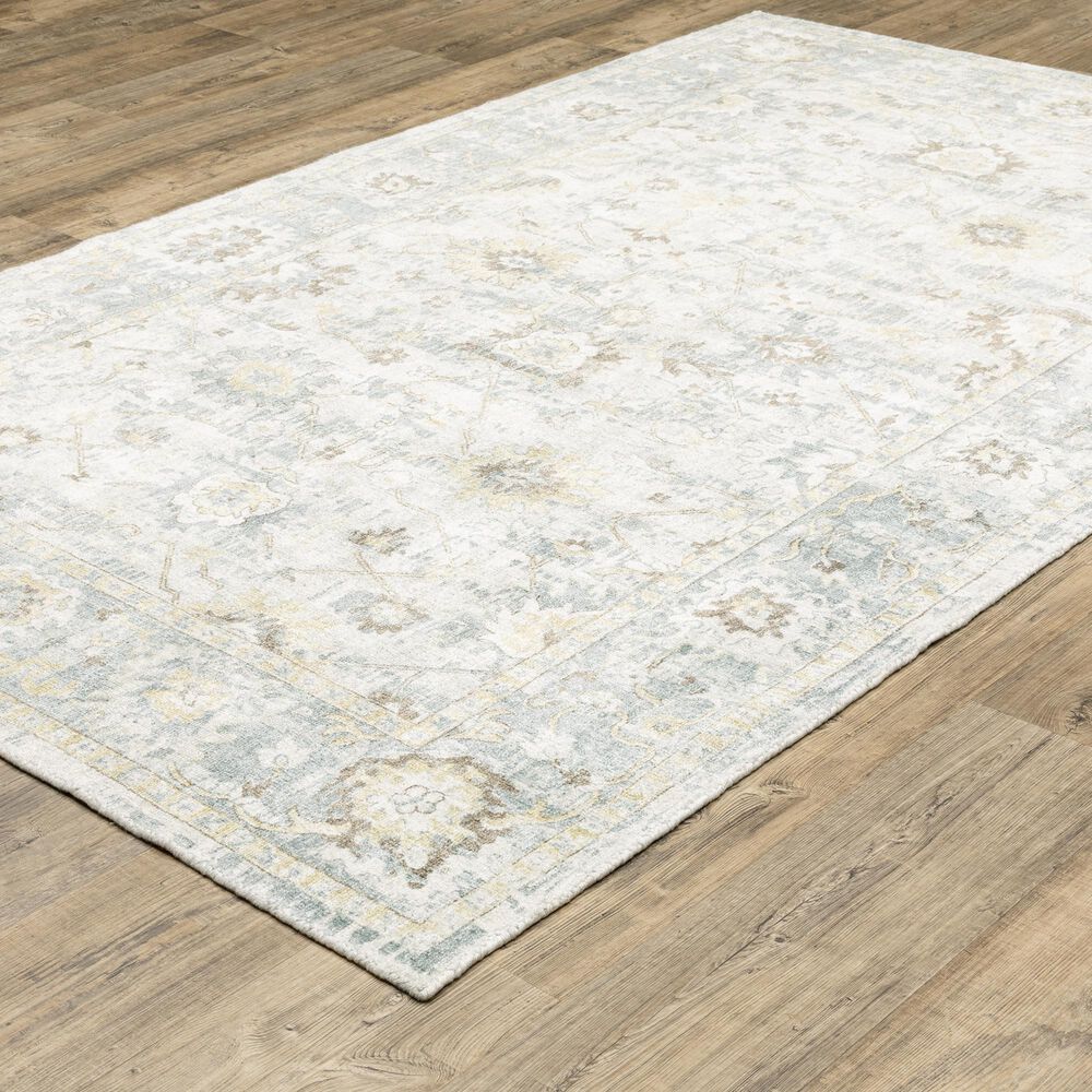 Oriental Weavers Windham WIN06 Ivory and Blue 9&#39; x 12&#39; Area Rug, , large