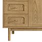 James Martin Vanities Laurent 60" Single Bathroom Vanity in Light Natural Oak with Single Hole 3 cm White Zeus Quartz Top and Rectangular Sink, , large