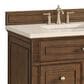 James Martin Vanities Lorelai 36" Single Vanity in Mid-Century Walnut with 3 cm Eternal Marfil Quartz Top, , large