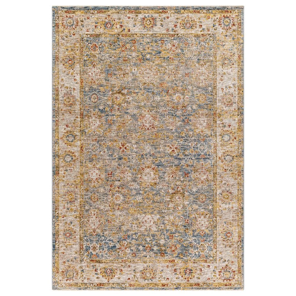 Surya Mona Lisa 2"7" x 10" Tan, Light Sage, Dark Blue, Mustard, Olive, Sage, Brick Red and Burgundy Runner, , large