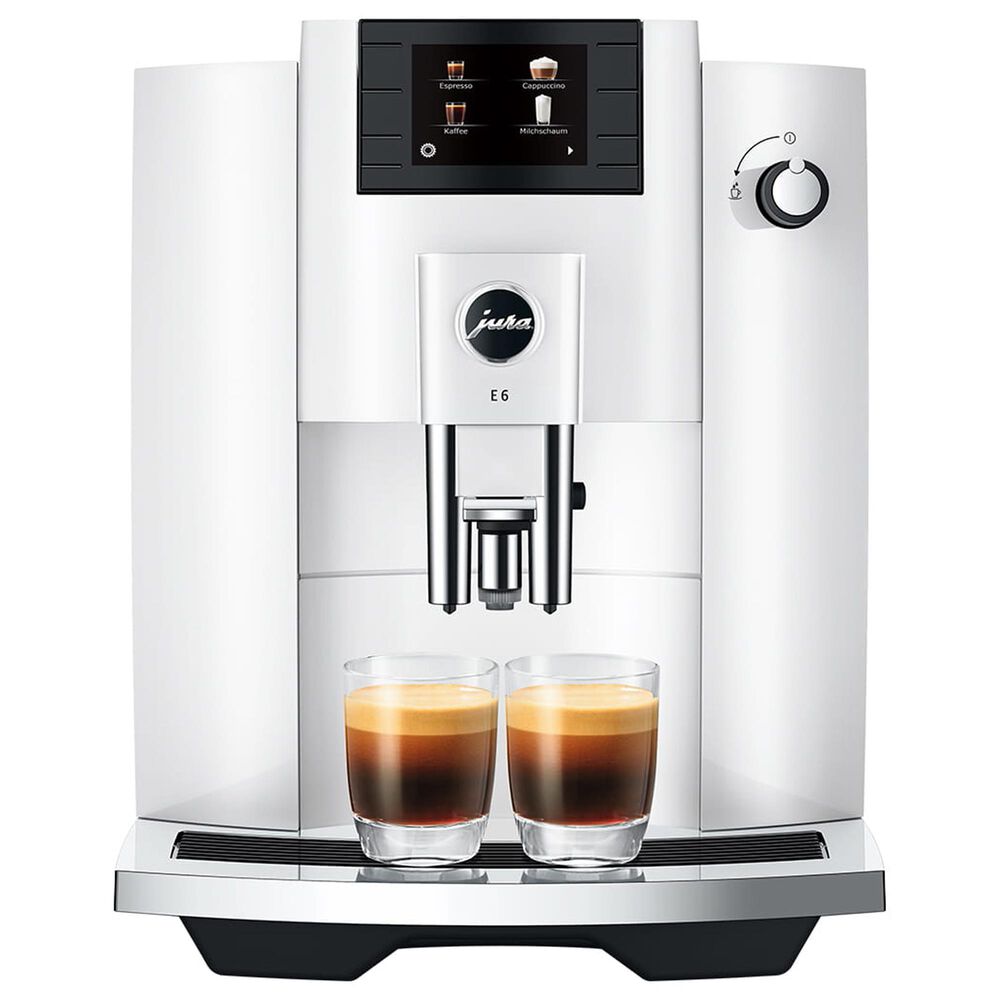 Jura E6 64 Oz Automatic Coffee Machine in Piano White, , large