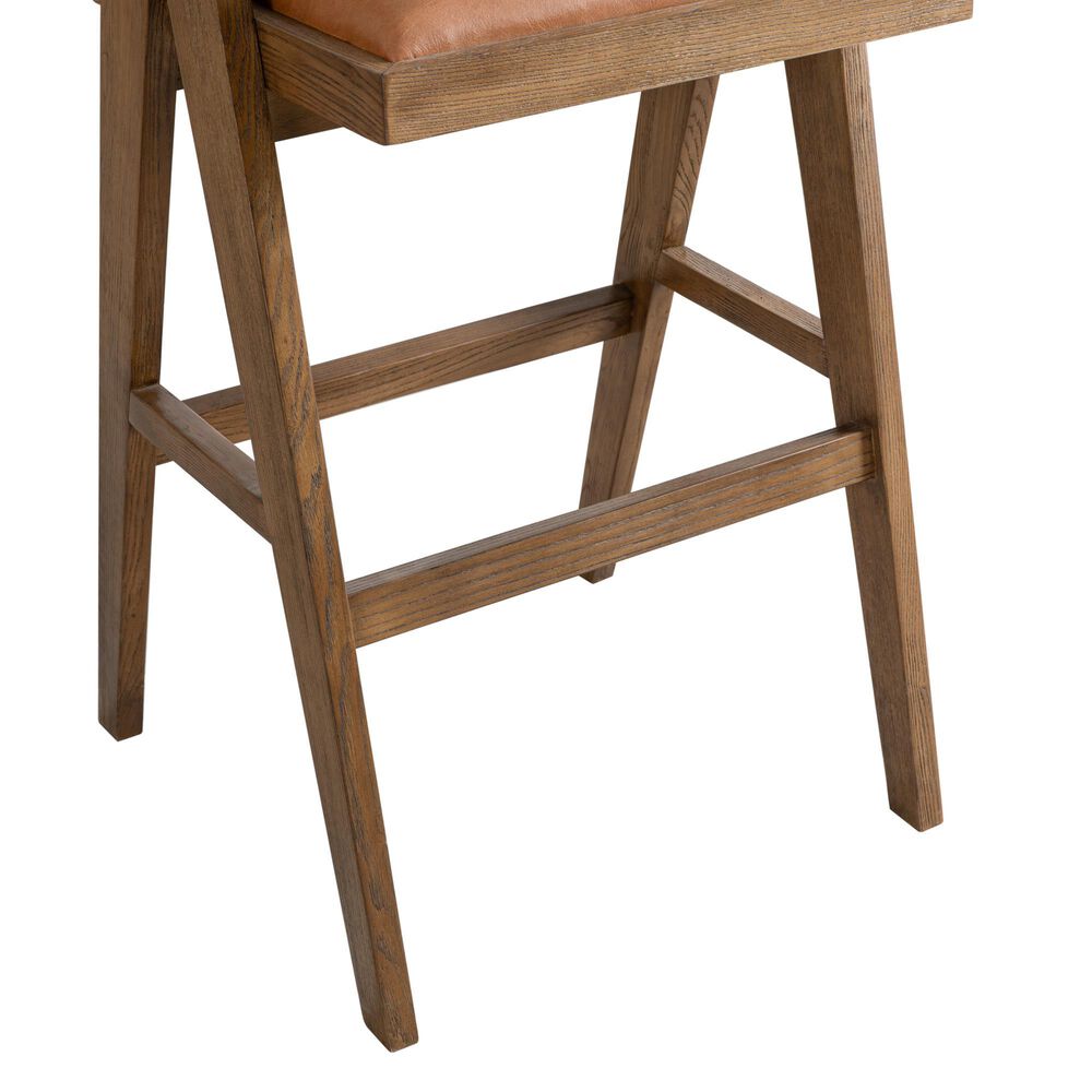 Armen Living Harley 30" Bar Stool in Nutmeg Brown, , large