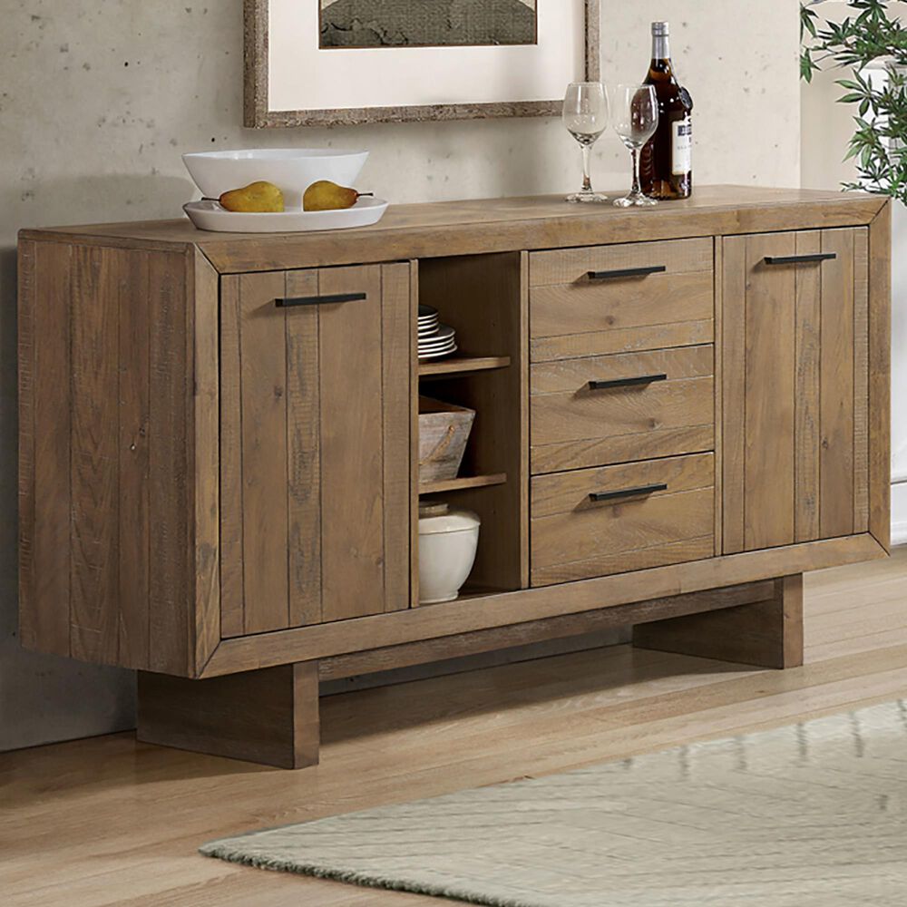 Hawthorne Furniture Landmark 66&quot; Sideboard in Weathered Oak, , large