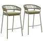 Zuo Modern Skye Patio Barstool in Green (Set of 2), , large