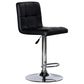 Parkerville Furniture Line Quilted Back Adjustable Swivel Bar Stool in Chrome and Black, , large