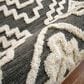 L&R Resources Sinuous Scandinavian 6" Round Gray and Cream Area Rug, , large