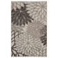 Nourison Aloha 3" x 5" Silver and Grey Indoor/Outdoor Area Rug, , large