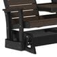 Amish Orchard 5" Contour Outdoor Glider in Brazilian Walnut and Black, , large