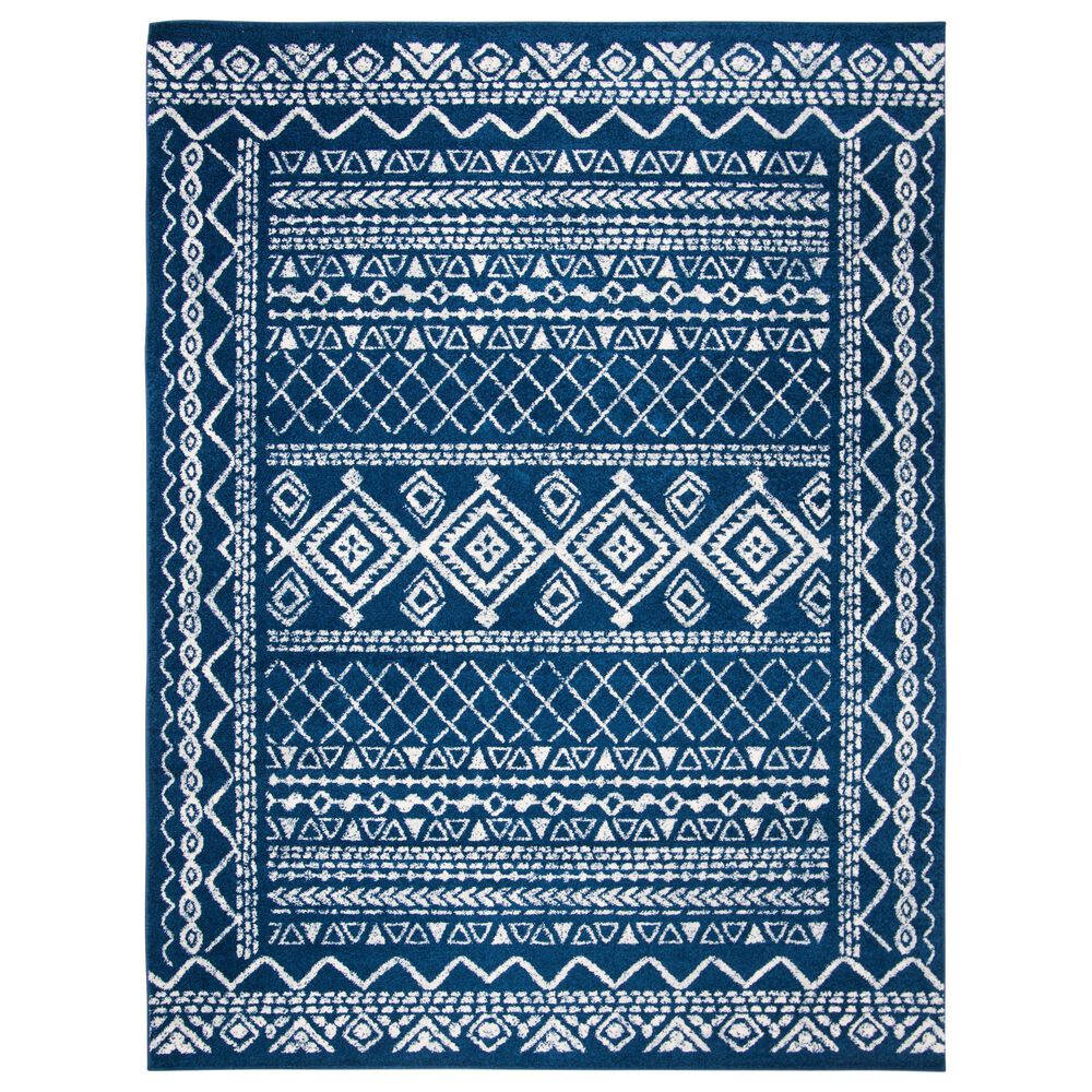 Safavieh Tulum TUL268N 9" x 12" Navy and Ivory Area Rug, , large