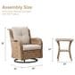 Sunwell Garden 3-Piece Patio Conversation Set with Gray Wicker in Beige, , large