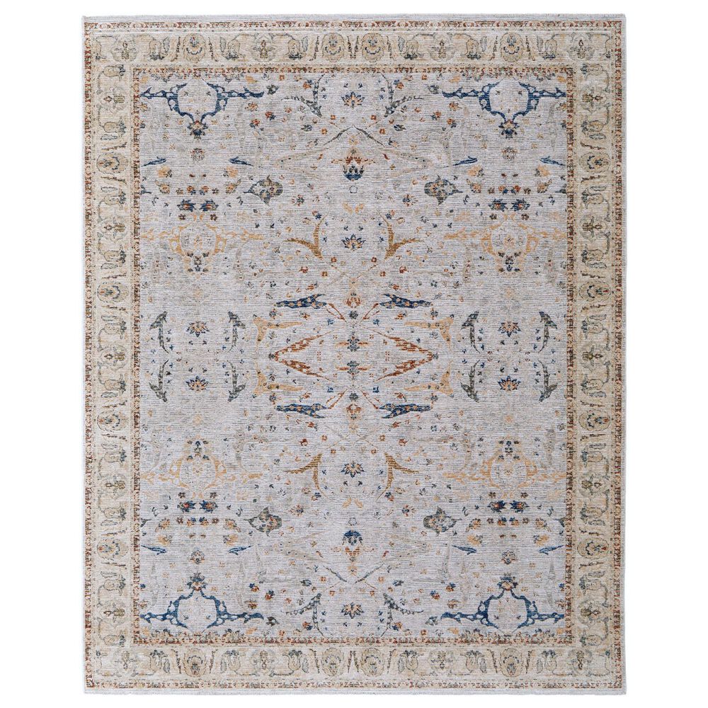 Feizy Pasha 39M4F 5" x 7"6" Ivory and Multicolor Area Rug, , large