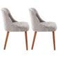 Lumisource Rina Side Chair with Grey Cushion in Walnut (Set of 2), , large