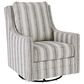 Ashley Kambria Swivel Glider Accent Chair in Canyon Ranch Ivory/Black, , large
