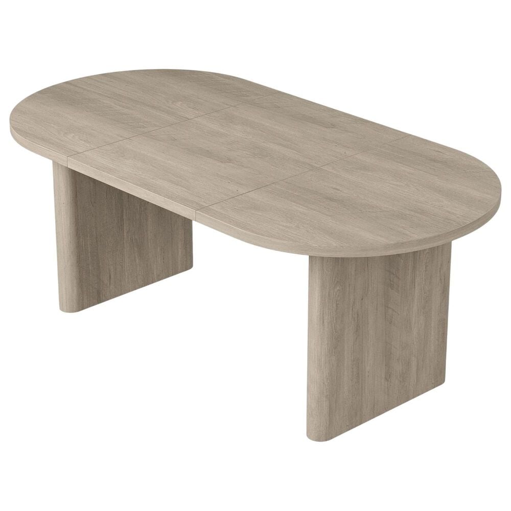 GARVEE 71" Oval Dining Table in Gray - Table Only, , large