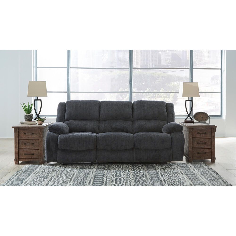 Ashley Draycoll Manual Reclining Sofa in Slate, , large
