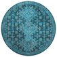 Dalyn Rug Company Brisbane Southwestern 8" Round Navy Area Rug, , large