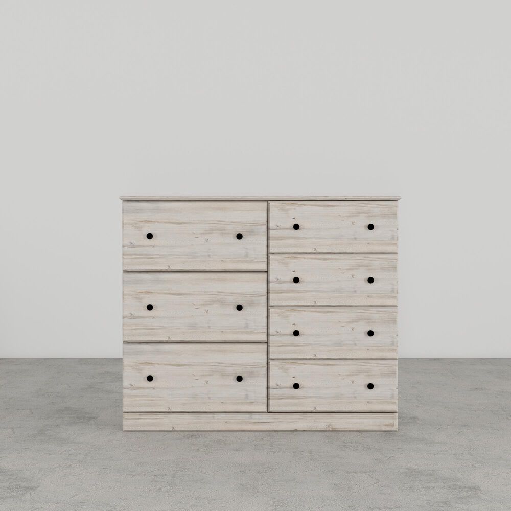 Lemoore Essentials 7 Drawer Dresser Only in Frosted Pine, , large