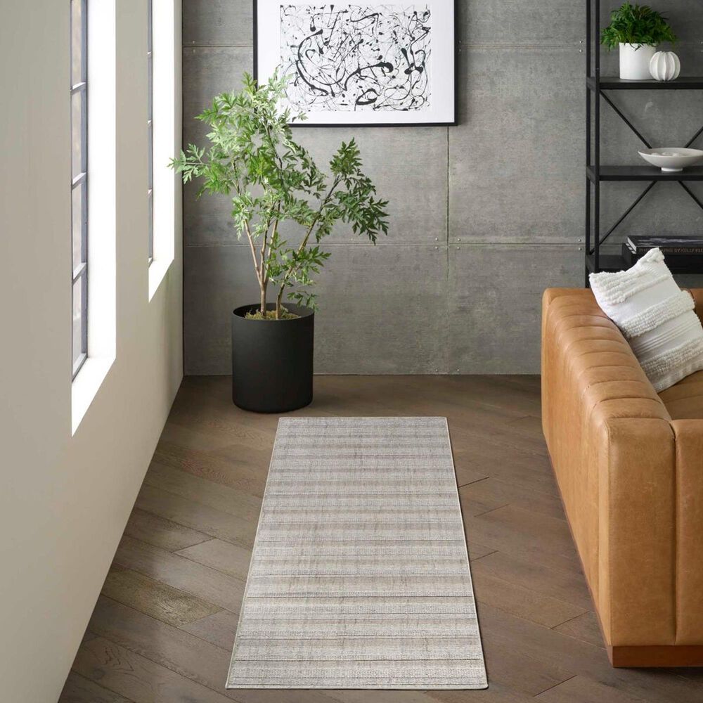 Nourison Pure Multi Weave Grey 2&#39;3&quot; x 10&#39; Runner, , large