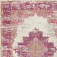 Nourison Passion PSN03 6"7" x 9"6" Ivory and Fuchsia Area Rug, , large