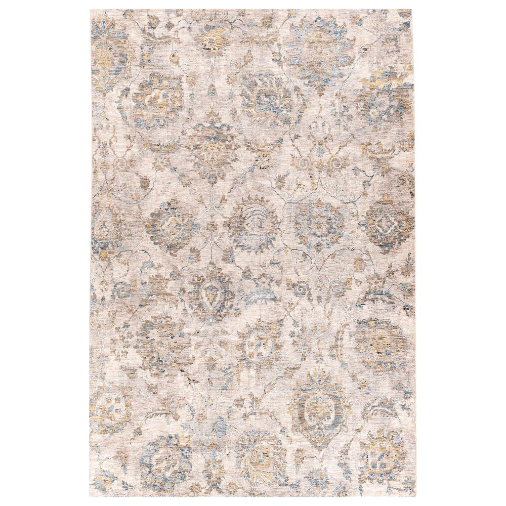 Surya Mirabel 6"7" x 9"6" Teal, Aqua, Mustard, Brown, Taupe and Beige Area Rug, , large