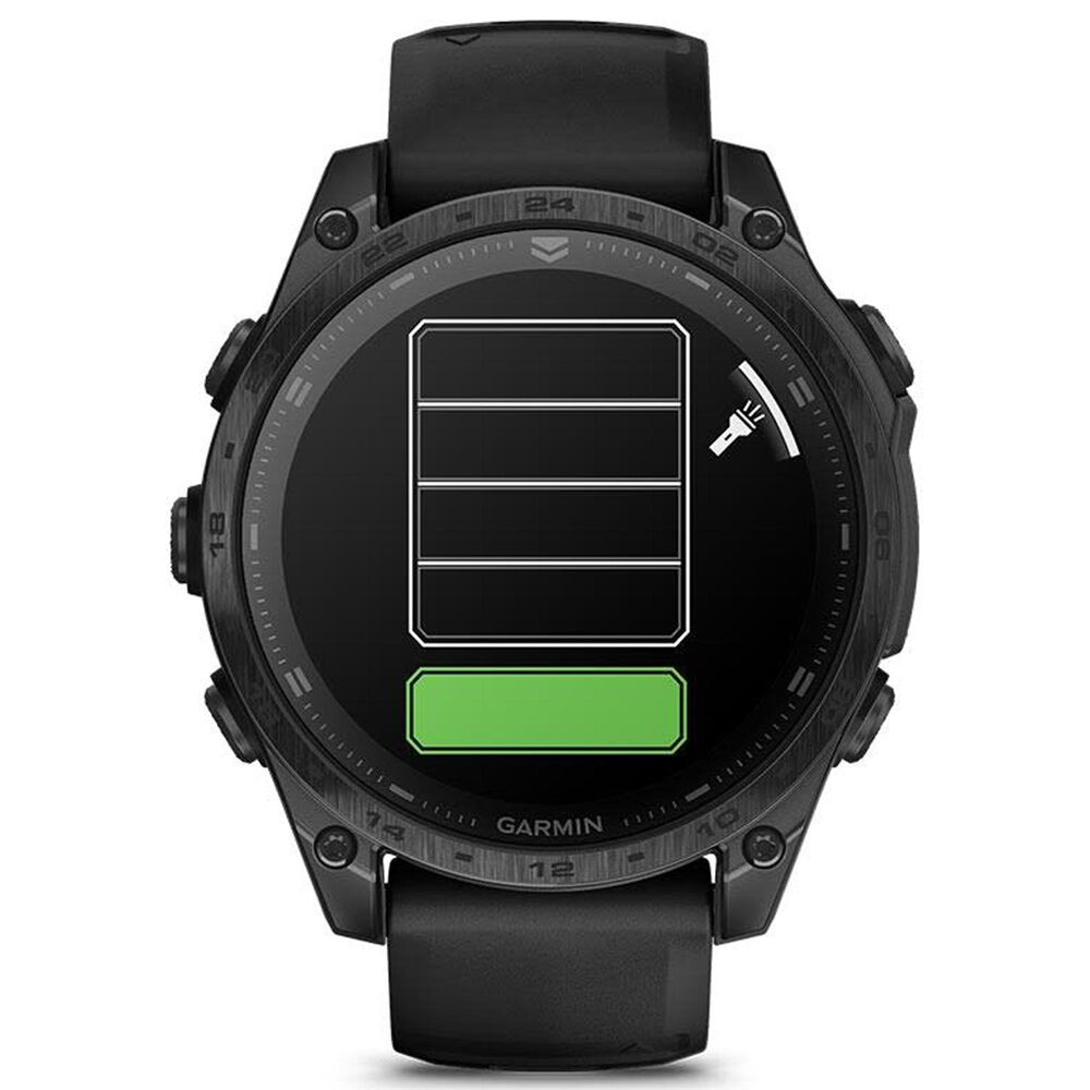 Garmin Tactix 8 AMOLED Smartwatch 47 mm Black Case with Black and Pebble Gray Band, , large