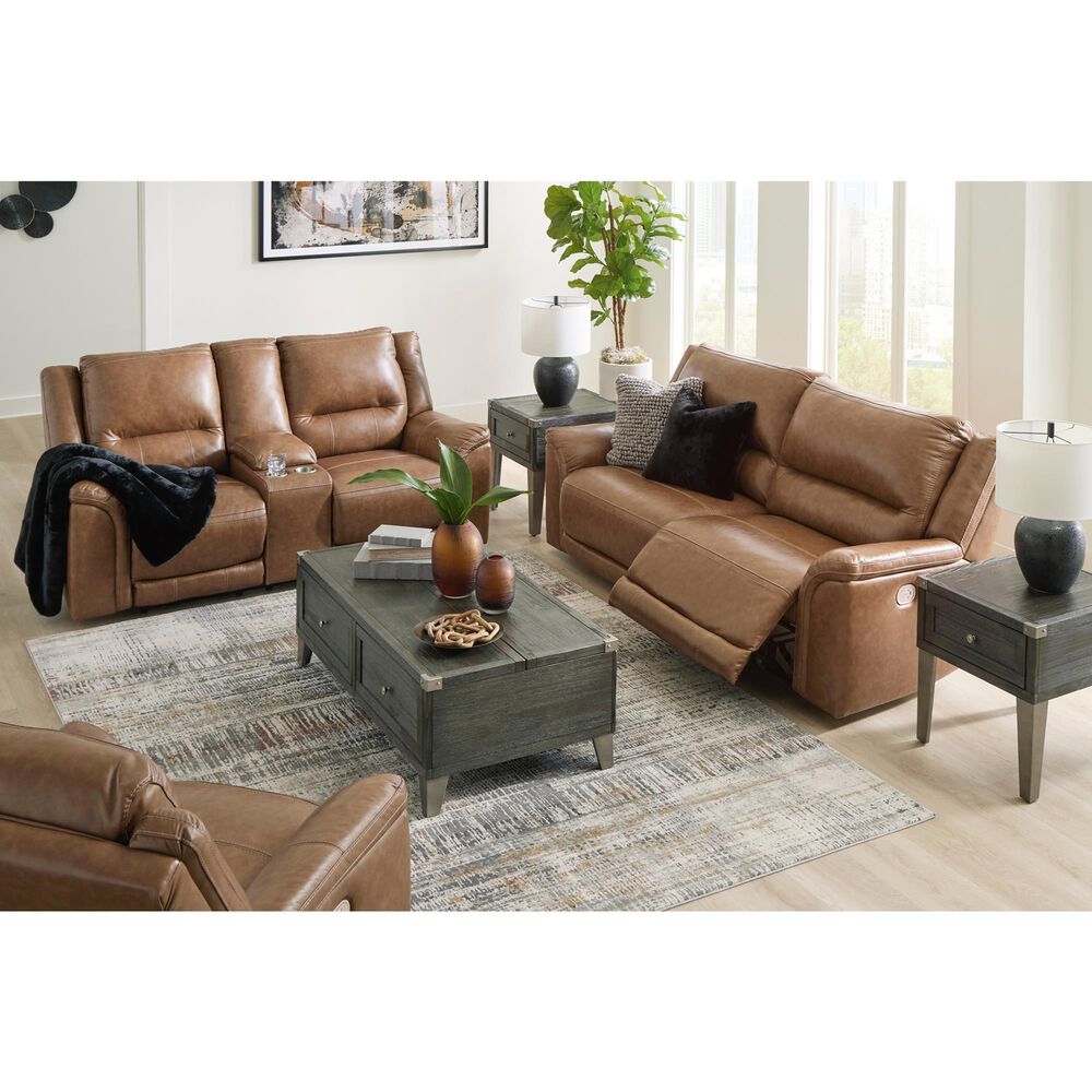 Ashley Trasimeno 3-Piece Power Reclining Living Room Set in Caramel, , large