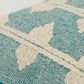 Rizzy Home 14" x 20" Diamond and Striped Down Filled Lumbar Pillow in Ivory and Teal, , large