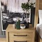 Shannon Hills Davie 3-Piece King Upholstered Panel Bed with Nightstand Set in Pale Oak, , large
