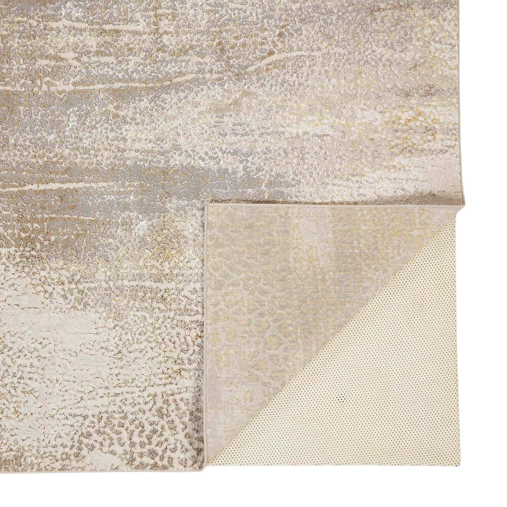 Feizy Aura 2&#39;10&quot; x 7&#39;10&quot; Ivory and Gold Runner, , large