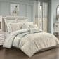Royal Court Calmfield 3-Piece Full/Queen Comforter Set in Aqua, Cream and Gold, , large
