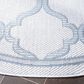 Safavieh Bermuda Geometric 6"7" Round Ivory and Light Blue Indoor/Outdoor Area Performance Rug, , large