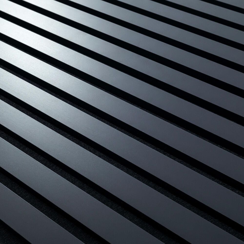 MS International Navy 9.5" x 94.5" Acoustic Wall Slat Panels, , large