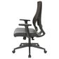 OSP Home Office Chair with Faux Leather Seat in Black, , large