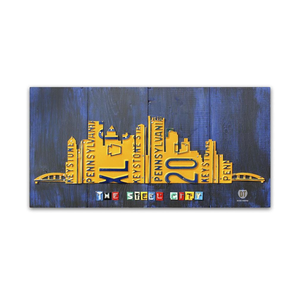 Timberlake Design Turnpike "Pittsburgh Skyline" Canvas Art 12X24, , large