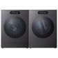 LG 5.8 Cu. Ft. Smart Front Load Washer and 9 Cu. Ft. Smart Electric Gas Laundry Pair in Brushed Black Steel, , large