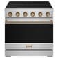 Thor Kitchen Gordon Ramsay 6 Cu. Ft. Professional Freestanding Electric Range with Bronze Handle Kit in Stainless Steel, , large