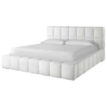 Furniture Worldwide Nomad King Bed in Canberra Ivory, , large