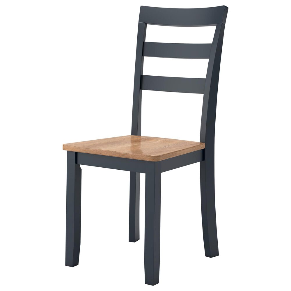 Ashley Gesthaven Side Chair in Light Natural and Dark Slate Blue, , large
