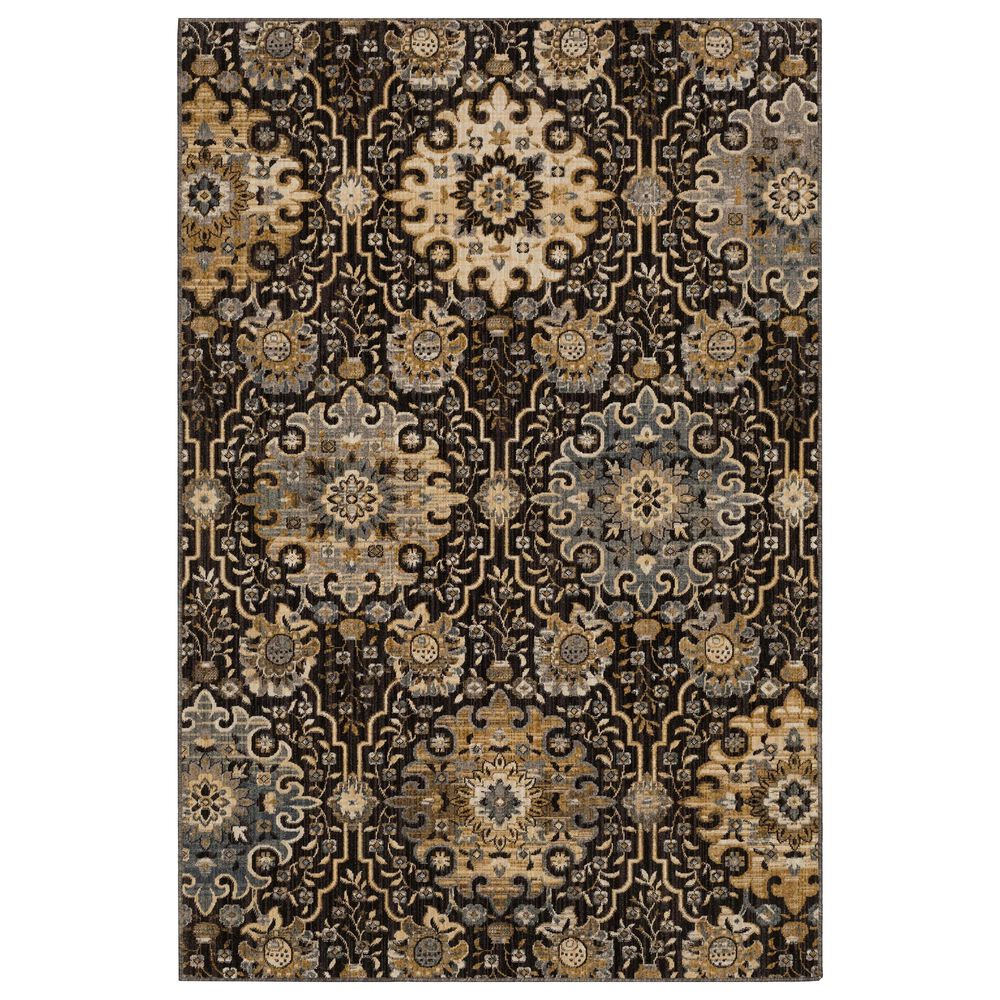 Karastan Relic Caral 92152-90083 8" x 11" Black Area Rug, , large
