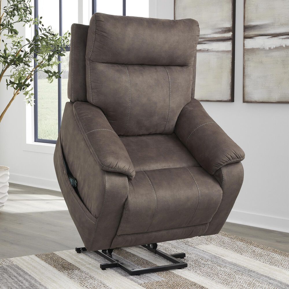 Ashley Crestmeade Power Lift Recliner in Espresso, , large