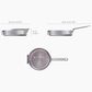 Joseph Joseph Space Steel Saute Pan with Folding Handle and Lid in Stainless Steel, , large