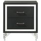 Coaster Lucia 2-Drawer Nightstand in Black and Chrome, , large